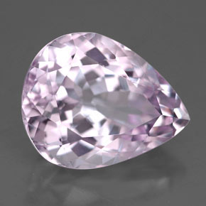 10.05 ct Pink Kunzite Stone, Natural Kunzite in Pear Facet Shape for Sale