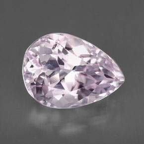 6.49 ct Pink Kunzite Gemstone, Kunzite Gem in Pear Facet Shape for Sale.