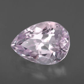 6.49 ct Pink Kunzite Stone, Natural Kunzite in Pear Facet Shape for Sale
