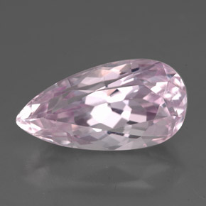 6.63 ct Pink Kunzite Gemstone, Kunzite Gem in Pear Facet Shape for Sale.