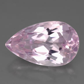 8.82 ct Pink Kunzite Stone, Natural Kunzite in Pear Facet Shape for Sale