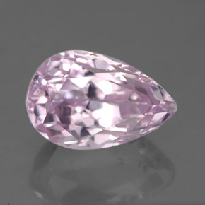 6.54 ct Pink Kunzite Gemstone, Kunzite Gem in Pear Facet Shape for Sale.