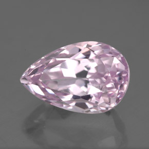 6.54 ct Pink Kunzite Stone, Natural Kunzite in Pear Facet Shape for Sale