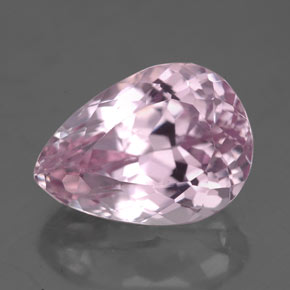 7.55 ct Pink Kunzite Gemstone, Kunzite Gem in Pear Facet Shape for Sale.