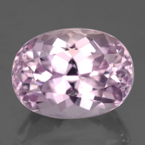8.54 ct Pink Kunzite Gemstone, Kunzite Gem in Oval Facet Shape for Sale.