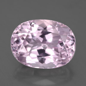 6.47 ct Pink Kunzite Gemstone, Kunzite Gem in Oval Facet Shape for Sale.
