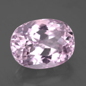 6.47 ct Pink Kunzite Stone, Natural Kunzite in Oval Facet Shape for Sale