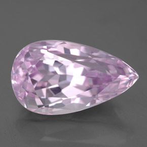 7.83 ct Pink Kunzite Gemstone, Kunzite Gem in Pear Facet Shape for Sale.