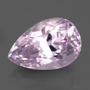 7.11 ct Pink Kunzite Gemstone, Kunzite Gem in Pear Facet Shape for Sale.