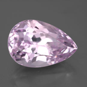 7.11 ct Pink Kunzite Stone, Natural Kunzite in Pear Facet Shape for Sale
