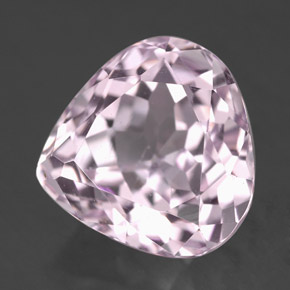 9.72 ct Pink Kunzite Stone, Natural Kunzite in Pear Facet Shape for Sale