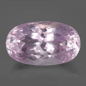 14.70 ct Pink Kunzite Gemstone, Kunzite Gem in Oval Facet Shape for Sale.