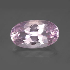 8.71 ct Pink Kunzite Gemstone, Kunzite Gem in Oval Facet Shape for Sale.