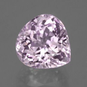 5.74 ct Pink Kunzite Gemstone, Kunzite Gem in Pear Facet Shape for Sale.