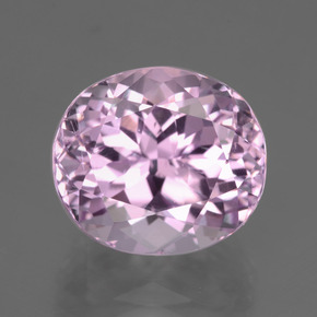 12.18 ct Pink Kunzite Gemstone, Kunzite Gem in Oval Facet Shape for Sale.