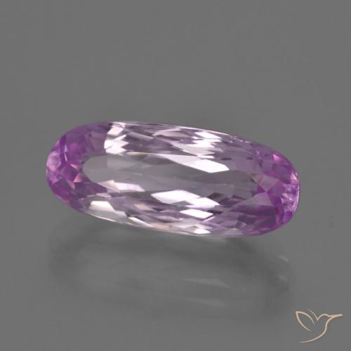 7.04 ct Purple Kunzite Stone, Natural Kunzite in Oval Facet Shape for Sale
