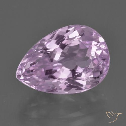 8.55 ct Purple Kunzite, 14.8 x 10.4 mm Pear Cut From Afghanistan, Photo A