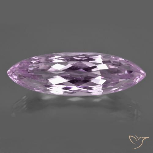 31,8 x 10,3mm Kunzite viola Marquise sfaccettato dall'Afghanistan, peso di 24,38 ct, pietra preziosa naturale non trattati in purezza VVS-VS, Kunzite 1pz - il colore è Viola rosato molto chiaro, durezza Mohs di 7 adatto per gioielli da indossare ogni giorno, Photo A