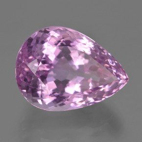 27.59 ct Pink Kunzite Stone, Natural Kunzite in Pear Facet Shape for Sale