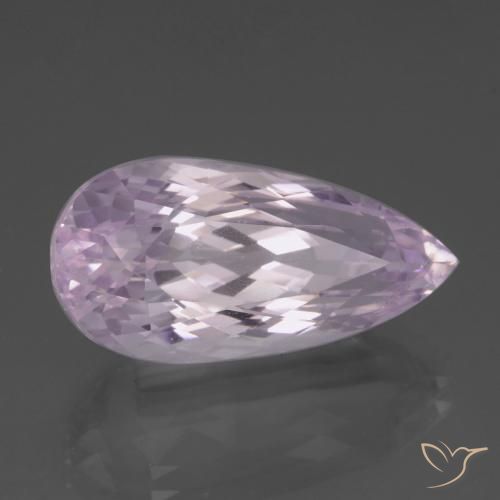 21.74 ct Pink Kunzite Stone, Natural Kunzite in Pear Facet Shape for Sale