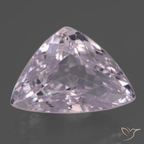 18,6 x 13mm trillionenschliff rosa Kunzit aus Afghanistan, Gewicht von 15,92 ct, natürlicher Edelstein in VS Reinheit, 1 Stück trillionenschliff Kunzit - Farbe: Sehr heller Rosaton, Mohs-Härte von 7 Geeignet für den täglichen Gebrauch im Schmuck, Photo A