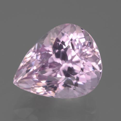 Cherry Pink Tone Kunzite Gem - 7.4ct Pear Facet (ID: 441212)