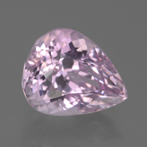 7.38 ct Pink Kunzite Stone, Natural Kunzite in Pear Facet Shape for Sale