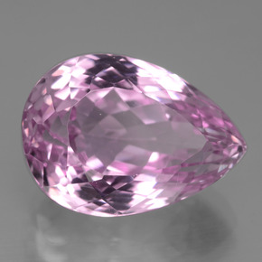 18.24 ct Pink Kunzite Stone, Natural Kunzite in Pear Facet Shape for Sale