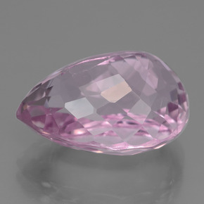 Kunzite Gemstone in 18 x 13 mm (calibrated) Size for Sale, Kunzite Stone in Very Light Royal Purple Pink Color
