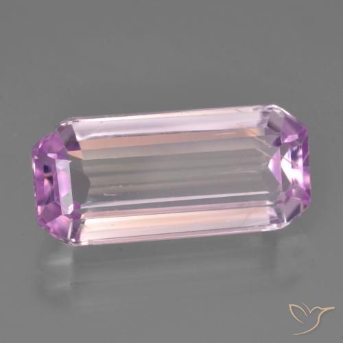 5.87ct Natural Pinkish Purple Kunzite, Emerald Cut, VS