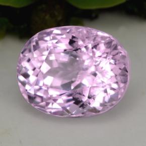 5.49 ct Pink Kunzite Stone, Natural Kunzite in Oval Facet Shape for Sale