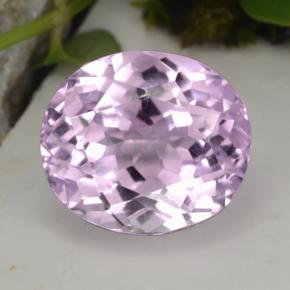 16.66 ct Pink Kunzite Gemstone, Kunzite Gem in Oval Facet Shape for Sale.