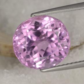8.19 ct Pink Kunzite Gemstone, Kunzite Gem in Oval Facet Shape for Sale.