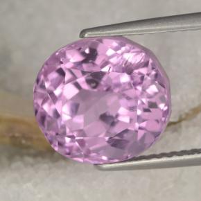 8.19 ct Pink Kunzite Stone, Natural Kunzite in Oval Facet Shape for Sale