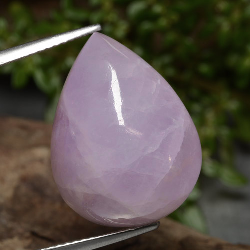 Royal Purple Pink Kunzit Edelstein - 22.6ct Birnen Cabochon (ID: 471013)