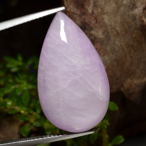 Kunzita Morado Cabujón Pera de 21.64 ct de Afganistán, dimensión 24,9 x 14,6mm, piedra preciosa natural No tratado, claridad Translúcido, Kunzita de 1 pieza en color Púrpura rosado, dureza Mohs de 7 Adecuado para joyas de uso diario, Photo A