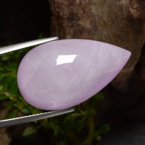 21.64 ct Purple Kunzite Stone, Natural Kunzite in Pear Cabochon Shape for Sale