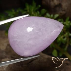 32.56 ct Purple Kunzite Stone, Natural Kunzite in Pear Cabochon Shape for Sale