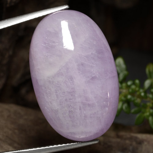 Розовато-пурпурный Кунцит Камень - 31.9ct Овал Кабошон (ID: 471047)