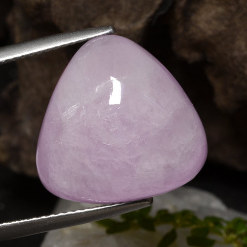 Royal Purple Pink Kunzite Gem - 17.7ct Trillion Cabochon (ID: 472298)