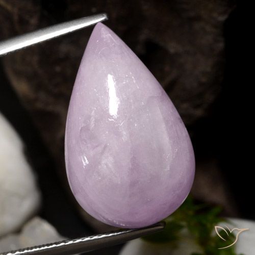 Kunzite rosa taglio pera da 18,29 ct dall'Afghanistan, dimensione 21,5 x 13,2mm, pietra preziosa naturale non trattati , purezza Translucent, Kunzite Cabochon pera da 1 pz, durezza Mohs di 7 adatto per gioielli da indossare ogni giorno, Photo A