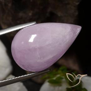 18.29 ct Pink Kunzite Stone, Natural Kunzite in Pear Cabochon Shape for Sale