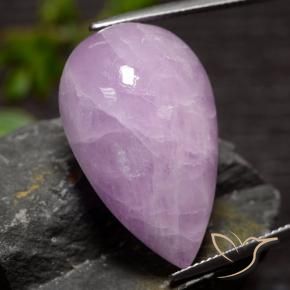 38.77 ct Violet Kunzite Stone, Natural Kunzite in Pear Cabochon Shape for Sale