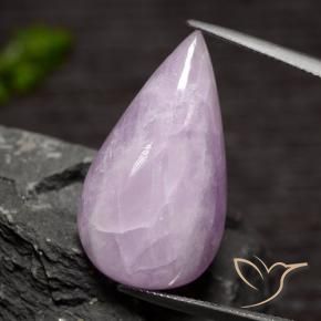 25.26 ct Violet Kunzite Stone, Natural Kunzite in Pear Cabochon Shape for Sale