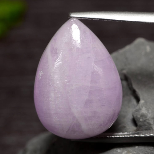 Light Violet Kunzite Gem - 18.8ct Pear Cabochon (ID: 476735)