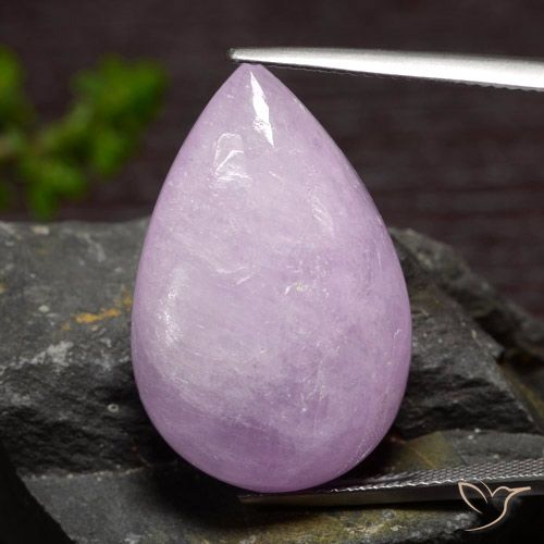 35,01ct Cabochon pera viola Kunzite dall'Afghanistan, Dimension 28,1 x 18,1mm, Natural non trattati Gemstone, Translucent Clarity, 1 piece Kunzite in Viola chiaro Color, Mohs Hardness of 7 adatto per gioielli da indossare ogni giorno, Photo A
