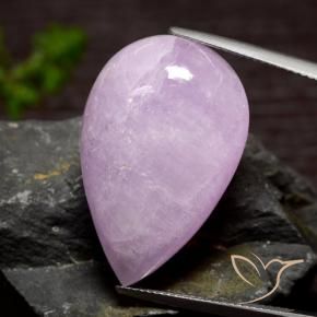 35.01 ct Violet Kunzite Stone, Natural Kunzite in Pear Cabochon Shape for Sale