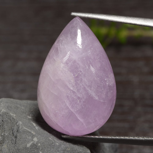 Light Violet Kunzite Gem - 19.2ct Pear Cabochon (ID: 476841)