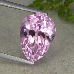 6.49 ct Pink Kunzite Stone, Natural Kunzite in Pear Facet Shape for Sale