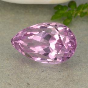 8.88 ct Pink Kunzite Stone, Natural Kunzite in Pear Facet Shape for Sale